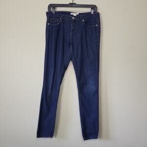 Forever‎ 21 Womens Blue Dark Wash Regular Fit Mid Rise Skinny Jeans Size 27